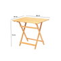 Hanah Home Mesa de jardín My022 en madera de haya